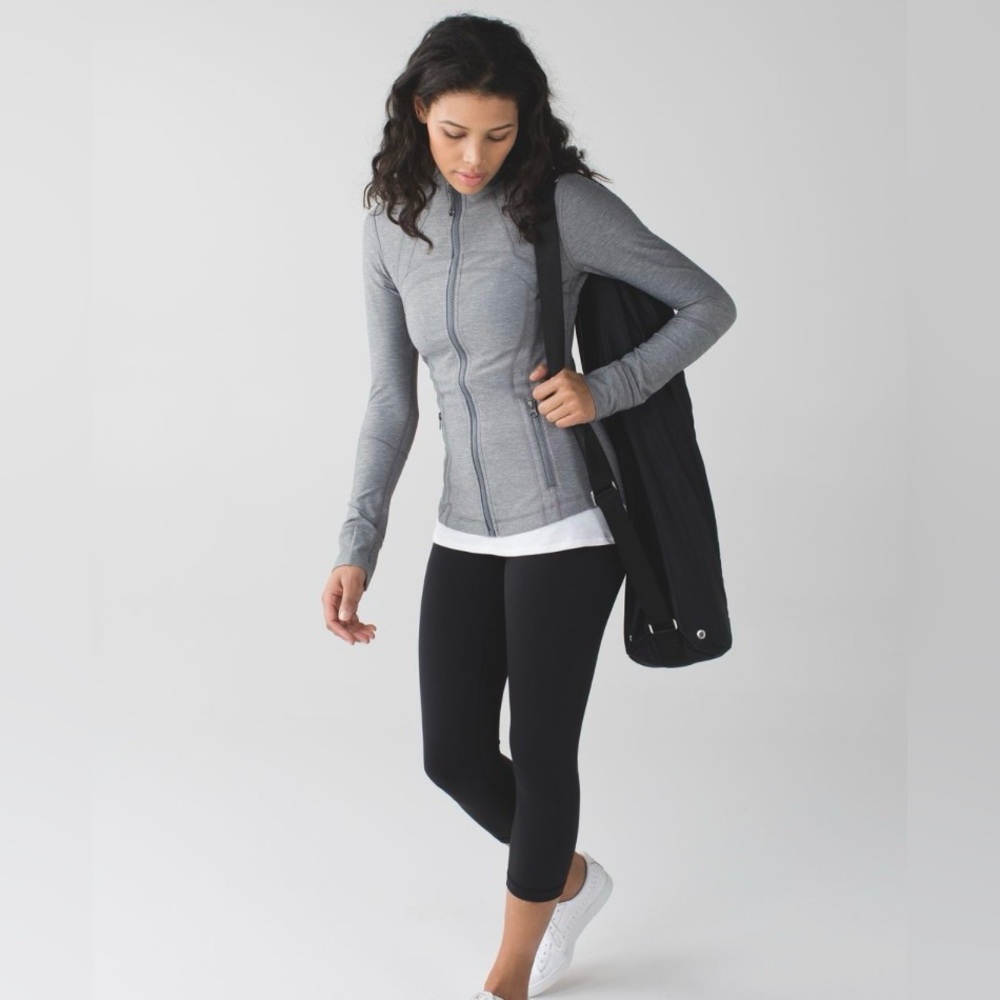 Lululemon Heathered Slate Grey Brushed Define Nulu Zipper Jacket